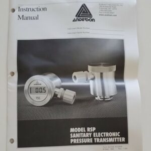 *NEW* Anderson SR068G00401100 Sanitary Pressure Transmitter 0-50 Psig + Warranty - Image 8