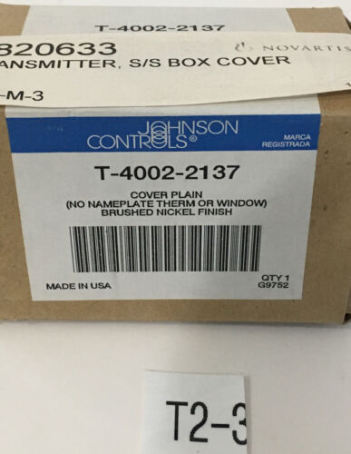 NEW!!! JOHNSON CONTROLS T-4002-2137 Cover Plain Nickel Finish + *Warranty* Main Image