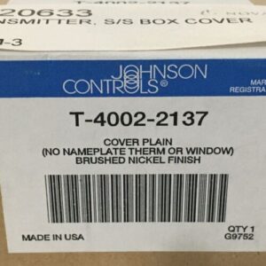 NEW!!! JOHNSON CONTROLS T-4002-2137 Cover Plain Nickel Finish + *Warranty* - Image 2
