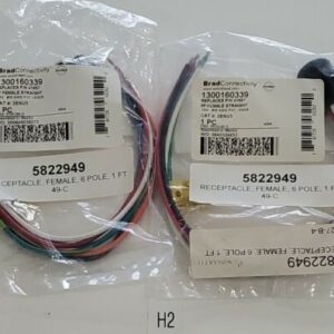 *NEW* LOT OF 2 Brad Harrison Woodhead 1300160339 Replaces 41607 6P 12" #16 Awg - Image 1