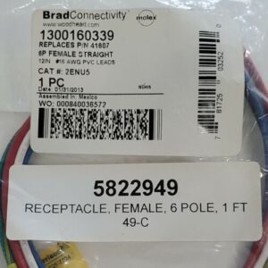 *NEW* LOT OF 2 Brad Harrison Woodhead 1300160339 Replaces 41607 6P 12" #16 Awg - Image 3