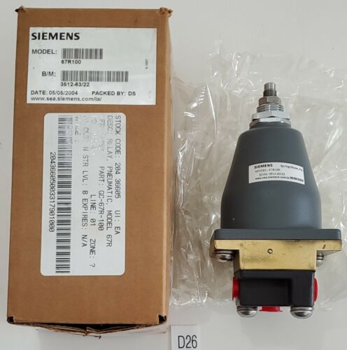 *NEW* Siemens 67R100 Pnuematic Precision Relay 3512-63/22 Model 67R + Warranty! Main Image