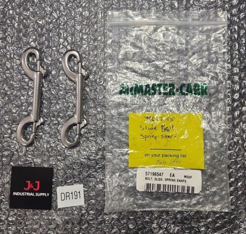 🆕️ *LOT OF 2* McMaster-Carr 316SS Slide Bolt Spring Snaps 3901T55 ⚡️🇺🇸 SHIP Main Image