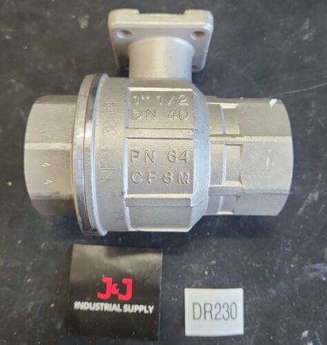 🆕️ 1 1/2" Ball Valve NPT 316 SS Food Grade 64CD8M ⚡️🇺🇸 SHIP+WARRANTY Main Image