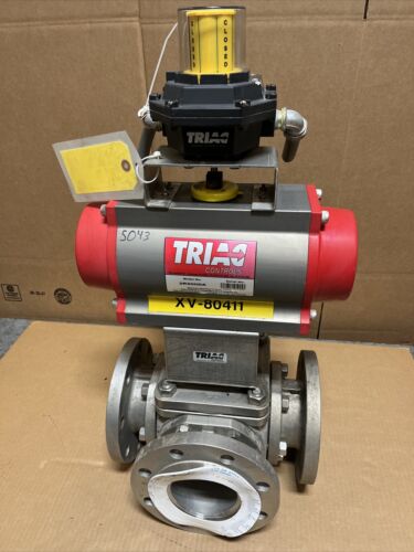 Triac Controls 2R500DA Actuator With Stainless 4" 3 Way Valve CF8M 150 Warranty Main Image