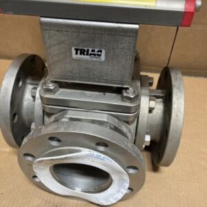 Triac Controls 2R500DA Actuator With Stainless 4" 3 Way Valve CF8M 150 Warranty - Image 2
