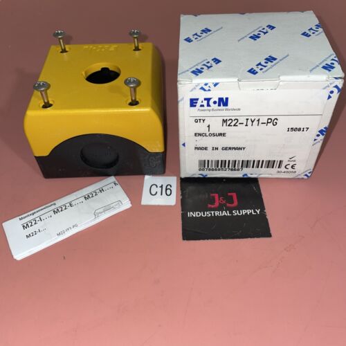 Eaton Moeller Push Button Enclosure M22-IY1-PG Fast Shipping +Warranty Main Image
