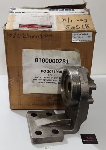*NEW SURPLUS* Atwood & Morrill 33621 Cap Cylinder 5" STD 1/4"Npt WCB + Warranty! Main Image