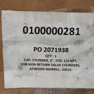 *NEW SURPLUS* Atwood & Morrill 33621 Cap Cylinder 5" STD 1/4"Npt WCB + Warranty! - Image 14