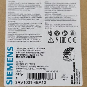 *NEW* Siemens 3RV1031-4EA10 Motor Starter Circuit Breaker 32A 600V + Warranty - Image 11
