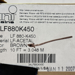 NEW OPEN BOX- Uni Chains 34LF880K450 LF-ACETAL Brown Table Top Conveyor 10’/3M - Image 2