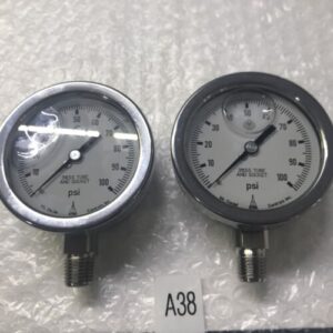 *New (Lot Of 2) McDaniel Controls 0-100 PSI (P) Gauge 3166 SS Tube and Socket! - Image 1