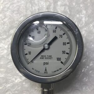 *New (Lot Of 2) McDaniel Controls 0-100 PSI (P) Gauge 3166 SS Tube and Socket! - Image 3