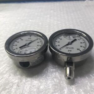 *New (Lot Of 2) McDaniel Controls 0-100 PSI (P) Gauge 3166 SS Tube and Socket! - Image 4