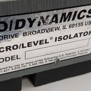 Vibro Dynamics 7M34 Micro/Level Isolator Machinery Mount Pad/Foot + Warranty! - Image 4