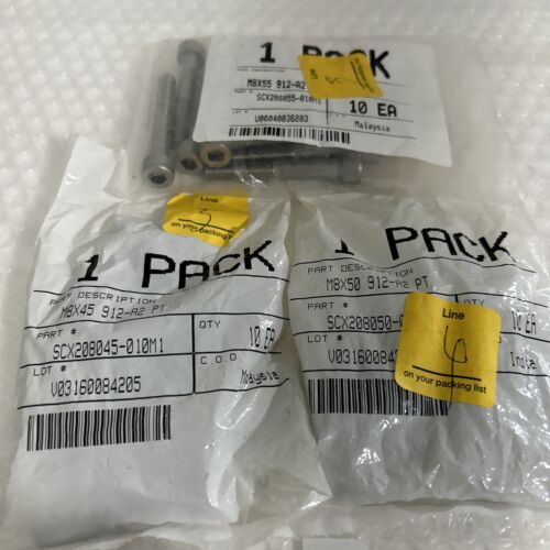M8x45,M8x55,M8x50 10 qty of each size in sealed bags Fast Shipping+Warranty Main Image