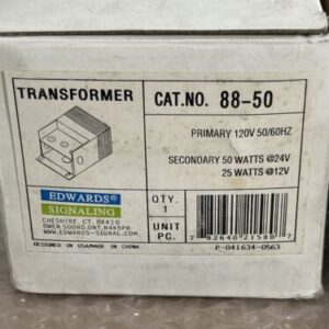Edwards Signaling 88-50 Heavy Duty Power Transformers 50 watt 24 12 Volt - Image 3