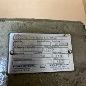 Stober K202VN0460MR140/050F Gearbox 1.1Hp .8kW 1750Rpm 46.2:1 + Warranty!🇺🇸 - Image 4