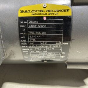 Boston Gear F721-20-B5-J Ratio 20:1 Baldor VM3546 1HP 208-230/460V ~ Warranty - Image 6
