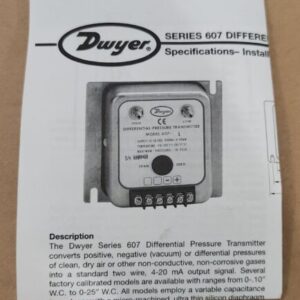 *NEW* Dwyer 607-8 Differential Pressure Transmitter 13-36Vdc 10 Psig + Warranty! - Image 8