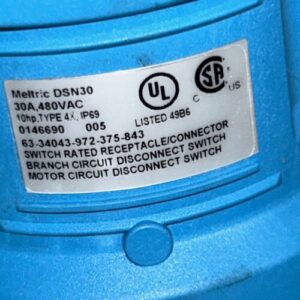 Meltric DSN30 63-34043-972-375-843 30A,480Vac,10hp NNB Fast Shipping + Warranty - Image 3