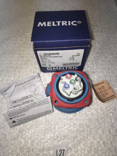 * NEW MELTRIC 63-14043-352 RECEPTACLE/CONNECTOR DSN20 20A 480VAC# Main Image