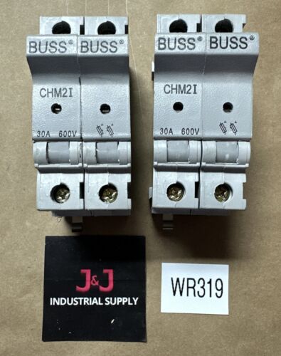 (2) NEW SURPLUS- Buss / Bussmann Fuse Holder CHM2I Fuse Holders 600V 30A 8-18AWG Main Image