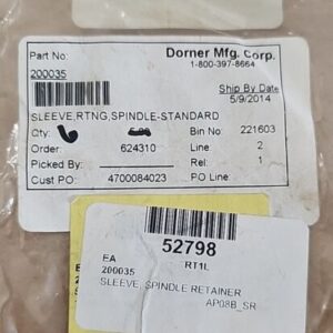 *BRAND NEW* [6] Dorner 200035 Standard Spindle Retaining Sleeves + Warranty! - Image 8