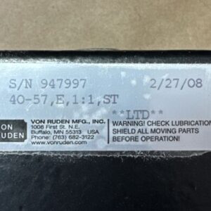 NEW- Von Ruden 90002 40-57 E Bevel Gear Drive Speed Reducer 1" Shaft 1:1 Ratio - Image 3