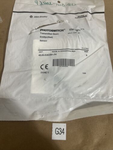 Allen Bradley 42JS-E2EZB1-F4 Transmitted Beam Emitter (red) Fast Shipping! Main Image