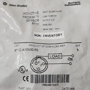 *FACTORY SEALED* Allen-Bradley 871C-A10N30-R3 Proximity Sensor + Warranty! - Image 2
