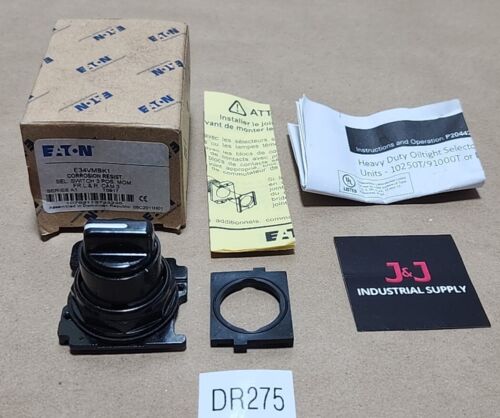 *BRAND NEW* Eaton E34VMBK1 Selector Switch Corrosion Resistant 3-Pos + Warranty! Main Image