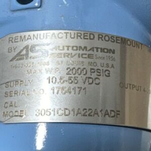 REMANUFACTURED- Rosemount 3051CD1A22A1ADF 10.5-55VDC 2000PSIG || WARRANTY 🇺🇸 - Image 3