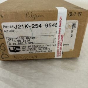 UE# J21K-254-9545 DIFFERENTIAL PRESSURE SWITCH. ADJ. 0-90 PSID, 1/4 NPT NIB - Image 7