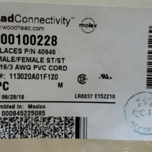*NEW* Woodhead Brad Connectivity 1300100228 Cordset Replaces 40946 3P Male/Femal - Image 7