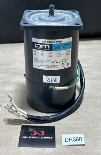 PREOWNED- Oriental AC Magnetic Brake Motor 5IK40GN-SWM 3Ph 40W 230V 1300/1600RPM Main Image