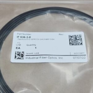 *NEW* Industrial Fiber Optics IF 636-3-0 Patchcord F/O Sercos GHCP4001 +Warranty - Image 2