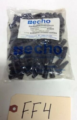 *NEW* Echo Black EPDM Tapered Plugs Qty:100 (Lot Of 5) .437"X.250"X1.000" Main Image