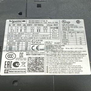 Schneider Electric LC1D65A / GV3P-65 48-65A Motor Breaker Starter || WARRANTY! - Image 5