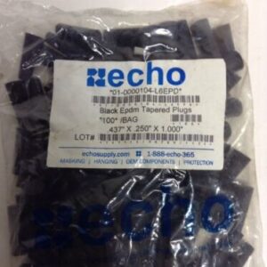 *NEW* Echo Black EPDM Tapered Plugs Qty:100 (Lot Of 5) .437"X.250"X1.000" - Image 2