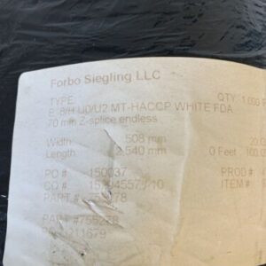 FORBO SIEGLING LLC BELT P/N 755278 TYPE:E 8/H UO/U2 MT-HACCP WHITE - Image 2