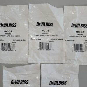 *5 NEW SEALED* Devilbiss HC-33 Compression Ring 7/8 O.D. Hose 240082 + Warranty - Image 3