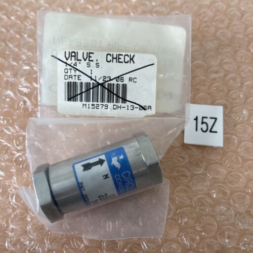π || SEALED- Circle Seal Controls 1/4β SS Check Valve 220T1-2PP 3000PSI πΊπΈ Main Image