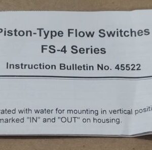 *BRAND NEW* GEMS Sensors 199206 Flow Switch 80cc/min Type FS-4 + Warranty! - Image 8