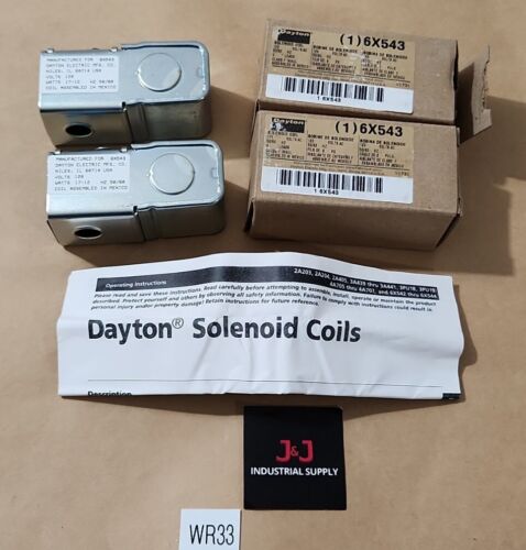 *BRAND NEW* LOT OF 2 Dayton 6X543 Solenoid Valve Coil 120Vac 50/60Hz + Warranty! Main Image