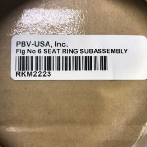 *Stainless Steel Valve Seat 6 Seat Ring Subassembly PBV RKM2223# - Image 2