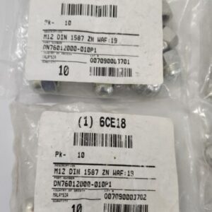 *FACTORY SEALED* [40] 6CE18 M12 DIN 1587 ZN WAF: 19 DN76012000-010P1 + Warranty! - Image 2