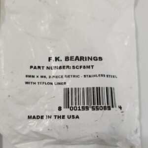 *BRAND NEW* [8] F.K. Bearings SCF8MT 8mm x M8 2-pc Metric SS Teflon + Warranty! - Image 4