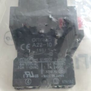 *NEW* OMRON A22K2ML10 SWITCH KEY LOCK 2POS MAINT SPST-NO 10A 110V + WARRANTY! - Image 4