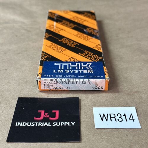 NEW IN BOX- THK 2RSR9ZMUU+155LM Linear Guide Rail W/ (2) Linear Guide Bearings Main Image